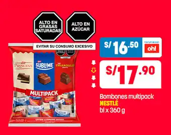 Plaza Vea Bombones multipack NESTLÉ bl x 360 g oferta