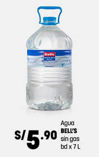 Plaza Vea Agua BELL'S sin gas bd x 7L oferta