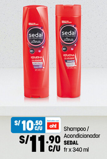 Plaza Vea Shampoo / Acondicionador SEDAL fr x 340 ml oferta