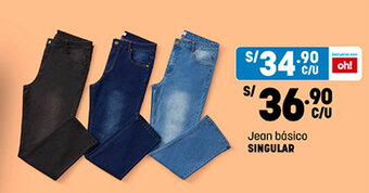 Plaza Vea Jean básico SINGULAR oferta