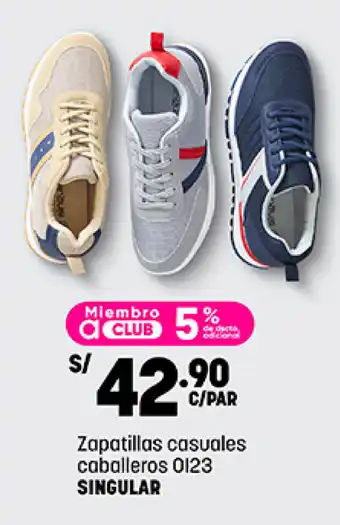 Plaza Vea Zapatillas casuales caballeros 0123 SINGULAR oferta