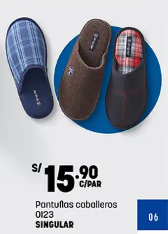 Plaza Vea Pantuflas caballeros 0123 SINGULAR oferta