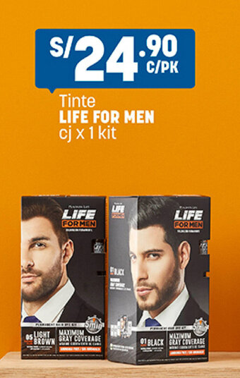 Plaza Vea Tinte LIFE FOR MEN cj x 1 kit oferta