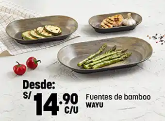 Plaza Vea Fuentes de bamboo WAYU oferta