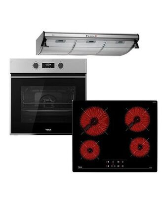 Tiendas EFE Combo teka encimera vitrocerámica tb 6415 + campana c 9310 con filtro + horno eléctrico hsb 635 ss oferta