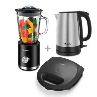 Hiraoka Licuadora miray lm-116v-b 1.5l + hervidor miray hm-870 1.7l + sandwichera miray sm-71n oferta