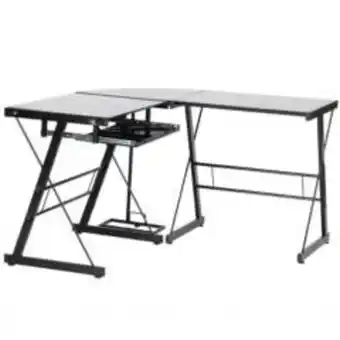 Linio Escritorio en l de vidrio negro oferta