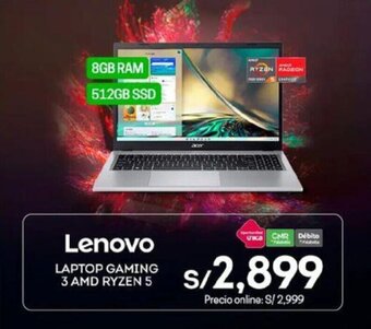 Tottus Lenovo LAPTOP GAMING 3 AMD RYZEN 5 oferta