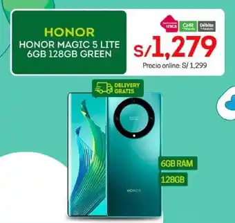 Tottus HONOR MAGIC 5 LITE 6GB 128GB GREEN oferta