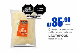 Makro Queso parmesano rallado en hebras LACTAFOOD Bolsa x 500 g. oferta