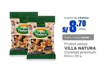 Makro Frutos secos VILLA NATURA Cocktail Premium Bolsa x 150 g. oferta
