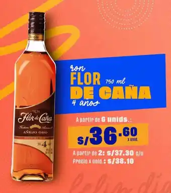 Makro ron FLOR DE CAÑA 4 años 750 ml. oferta