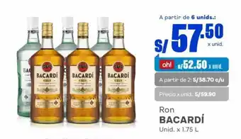 Makro Ron BACARDÍ Unid. x 1.75 L oferta