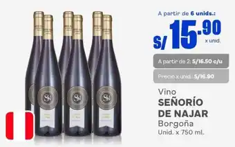 Makro Vino SEÑORÍO DE NAJAR Borgoña Unid. x 750 ml. oferta