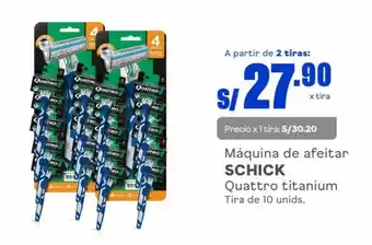 Máquina de afeitar SCHICK Quattro titanium Tira de 10 unids.