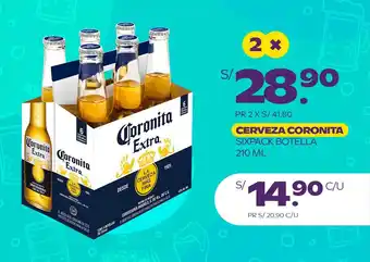 Tambo CERVEZA CORONITA SIXPACK BOTELLA 210 ML x 2 oferta