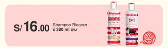 Metro Shampoo Ricocan x 380 ml c/u oferta
