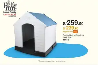 Metro Casa plástica Premium Pet's Fun Talla L oferta