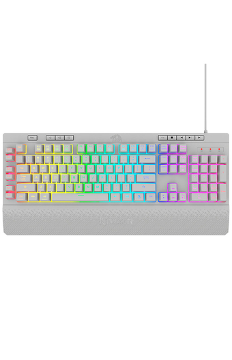 Tiendas EFE Teclado gamer redragon rgb led shiva k512 blanco oferta