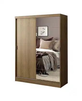 Tiendas EFE Ropero pazart muebles 2 puertas 2 cajones con espejo ibiza rustic oferta