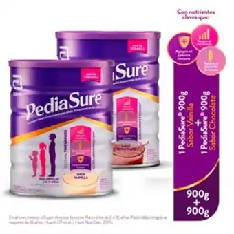 Mifarma Pack 01 pediasure triplesure en polvo chocolate + 01 pediasure triplesure en polvo vainilla oferta