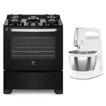 Hiraoka Cocina gn/glp electrolux 76gs 5 hornillas + batidora de pedestal electrolux esm30 3.5l oferta