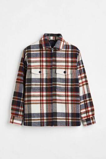 H&M Casaca camisera con lana oferta