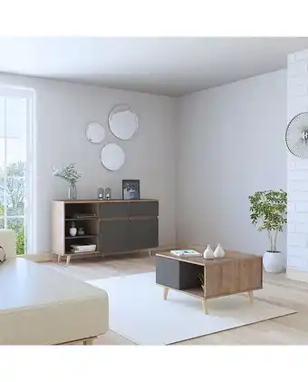 Tiendas EFE Aparador tuhome + mesa de centro salem miel y plomo oferta