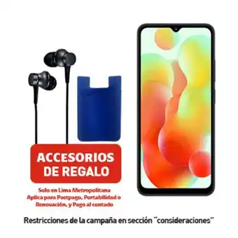 Claro Redmi 12c 64gb azul + earph + card + portabilidad + postpago + plan max ilimitado 69.90 p oferta