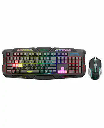 Tiendas EFE Teclado gamer micronics lumiere mic gt8034 + mouse - negro oferta