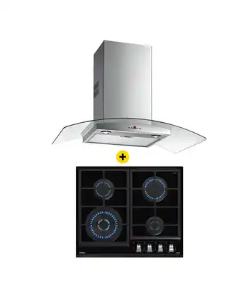 Tiendas EFE Combo teka: encimera cristal gas gzc 64320 xbb + campana ultraslim dg 980 c/f oferta