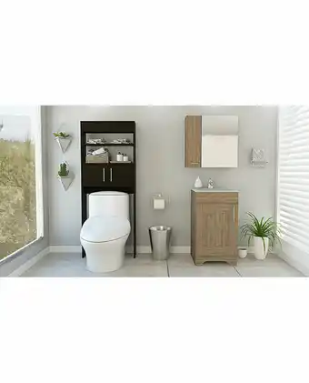 Tiendas EFE Combo my bath tuhome botiquín + mueble lavamanos + optimizador - miel/wengue oferta