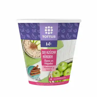 Tottus Cups avena manzana y canela oferta
