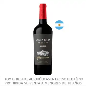 Tottus Vino tinto reserva malbec oferta