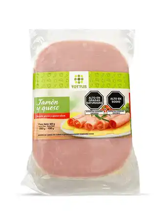 Tottus Pack jamon y queso oferta