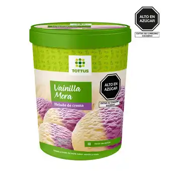 Tottus Helado vainilla & mora oferta