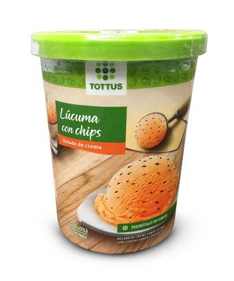 Tottus Helado lucuma chips oferta