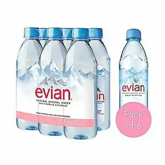 Tottus Agua mineral evian sin gas trmble x 500ml oferta
