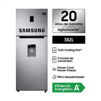 Tottus Refrigeradora no frost 382 l plateada rt38k5930s8 oferta