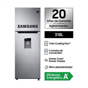 Tottus Refrigeradora no frost 318 l plateada rt32k5730s8 oferta