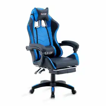 Tottus Silla gamer azul con negro c/ reposa pies oferta