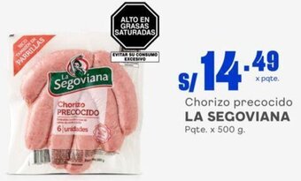 Makro Chorizo precocido LA SEGOVIANA Pqte. x 500 g. oferta