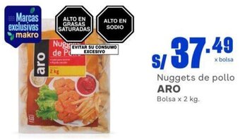 Makro Nuggets de pollo ARO Bolsa x 2 kg. oferta