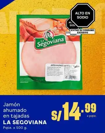Makro Jamón ahumado en tajadas LA SEGOVIANA Pqte. x 500 g. oferta