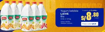 Makro Yogurt bebible LAIVE Bio Unid. x 1.8 kg. oferta