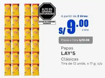Makro Papas LAY'S Clásicas Tira de 12 unids. x 17 g. c/u oferta