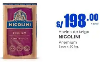 Makro Harina de trigo NICOLINI Premium Saco x 50 kg. oferta