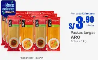 Makro Pastas largas ARO Bolsa x 1 kg. oferta