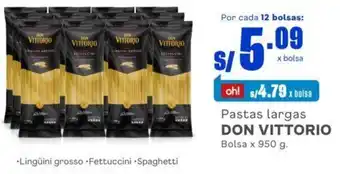 Makro Pastas largas DON VITTORIO Bolsa x 950 g. oferta