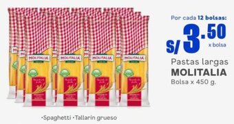 Makro Pastas largas MOLITALIA Bolsa x 450 g. oferta